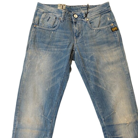 Retro Vintage G-Star Raw Refender Aged Destroyed Skinny Jeans Pants Sz 25 NWT - Picture 4 of 13